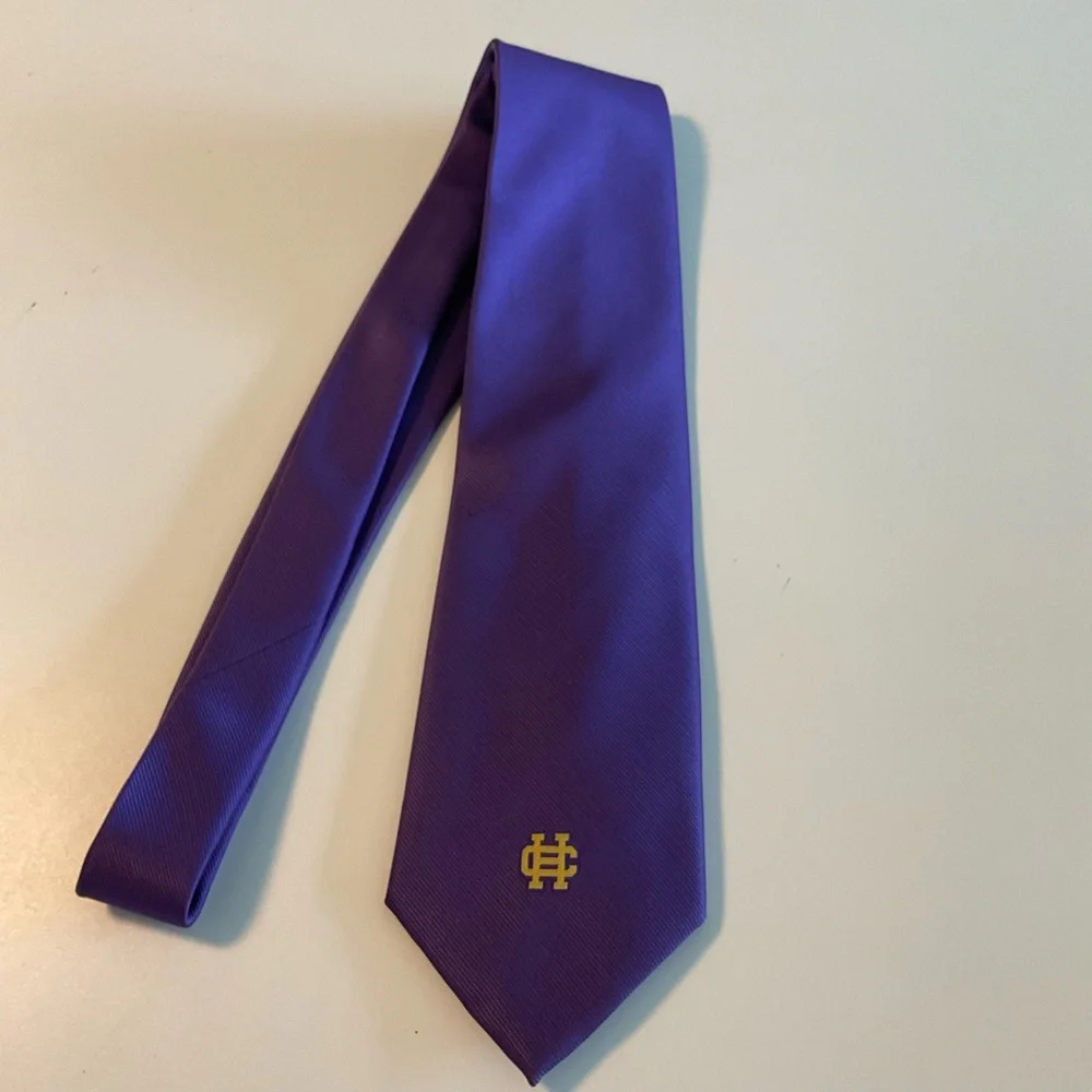Catholic High, LR, AR, Tie & Belt, Tie-Class of 1999 purple 59” x 3”, Belt-Sz 32 - Picture 9 of 16